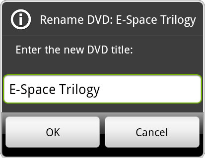 rename DVD dialog