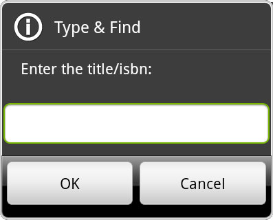 type search dialog