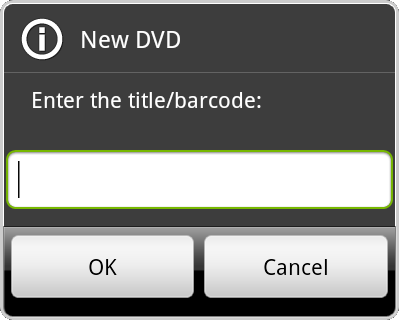add new DVD dialog