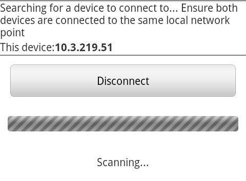 connect screen