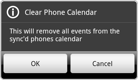 clear calendar